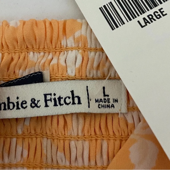 NWT Abercrombie & Fitch Orange Floral Skirt Set - Picture 4 of 7